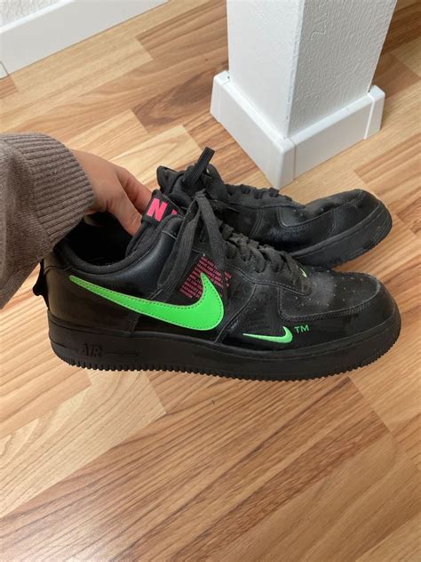 nike air force schwarz grün